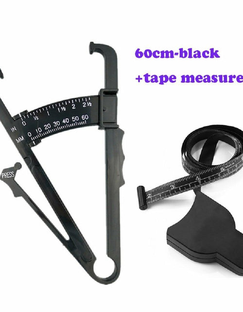 Load image into Gallery viewer, 2-Pack Skinfold Body Fat Caliper &amp; Measuring Tape Set BMI Fitness Weight Loss
