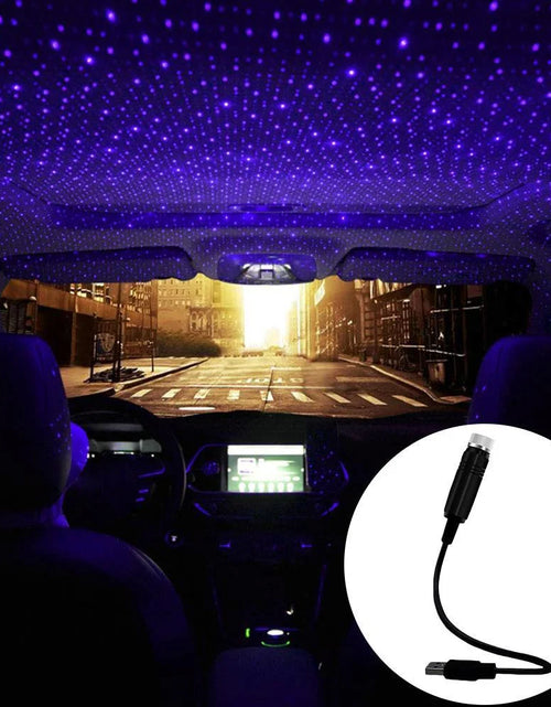 Load image into Gallery viewer, USB LED Star Projector Night Light, Auto Roof Lights, Adjustable Romantic Galaxy Flexible Interior Car Lights, Portable Night Lamp Decorations for Car, Ceiling, Bedroom, Party
