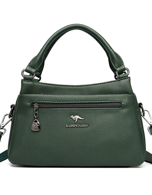 Load image into Gallery viewer, Luxury 100% Top Layer Cowhide Handbag Solid Color Designer Brand Women'S Crossbody Bags Exquisite Hardware LOGO Shoulder Bags
