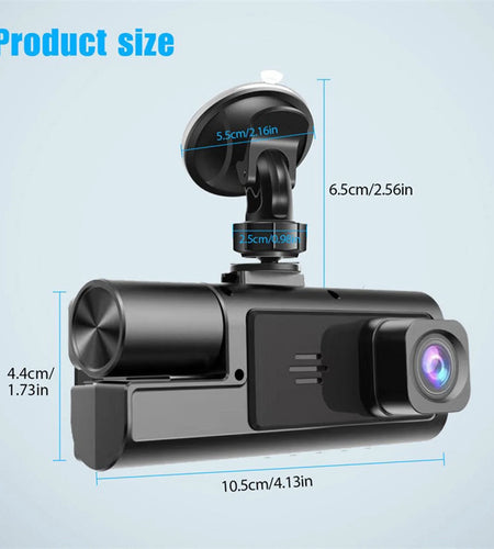 Dash Cam Front and Rear, 1080P FHD DVR Car Driving Recorder 2.0Inch IPS Screen Dashboard Camera 170°Wide Angle, G-Sensor,Parking Monitor,Loop Recording