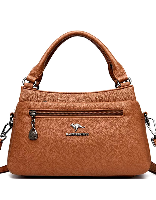 Load image into Gallery viewer, Luxury 100% Top Layer Cowhide Handbag Solid Color Designer Brand Women'S Crossbody Bags Exquisite Hardware LOGO Shoulder Bags
