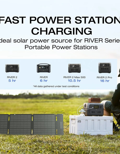 Load image into Gallery viewer, 60W Portable Solar Panel for Power Station, Foldable Solar Charger with Adjustable Kickstand, Waterproof IP67 for Outdoor Camping,Rv,Off Grid System
